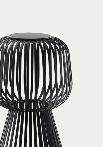 KAVE HOME Reiba solar bordlampe i sort metal