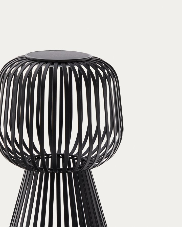 KAVE HOME Reiba solar bordlampe i sort metal