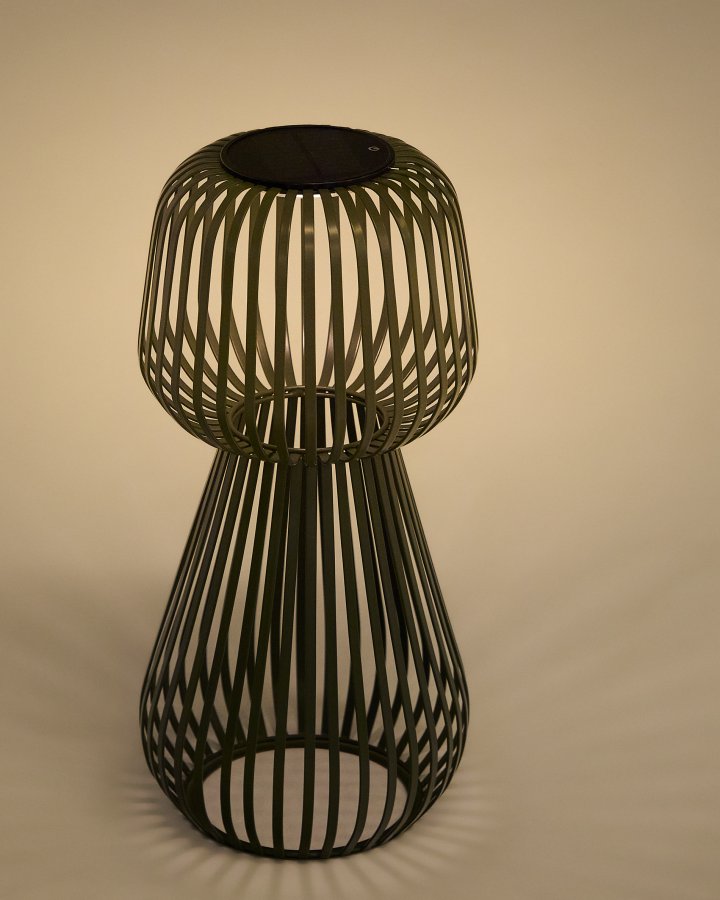 KAVE HOME Reiba solbordslampe i grn metal