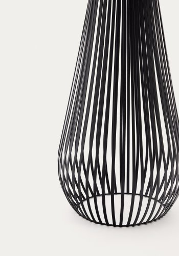 KAVE HOME Reiba solcellegulvlampe i sort metal