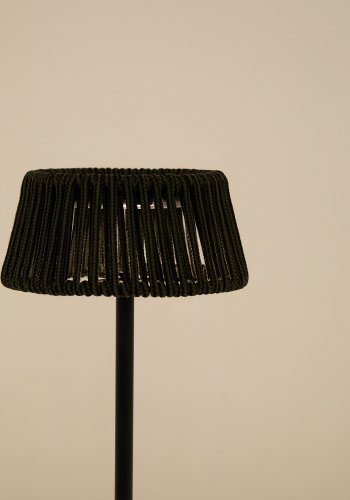 KAVE HOME Aldet udendrs solcelle bordlampe, brbar - grn tovsnor og aluminium