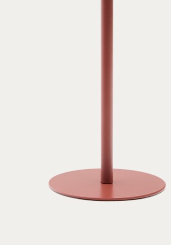 KAVE HOME Aldet udendrs solcelle bordlampe, brbar - terracotta tovsnor og aluminium