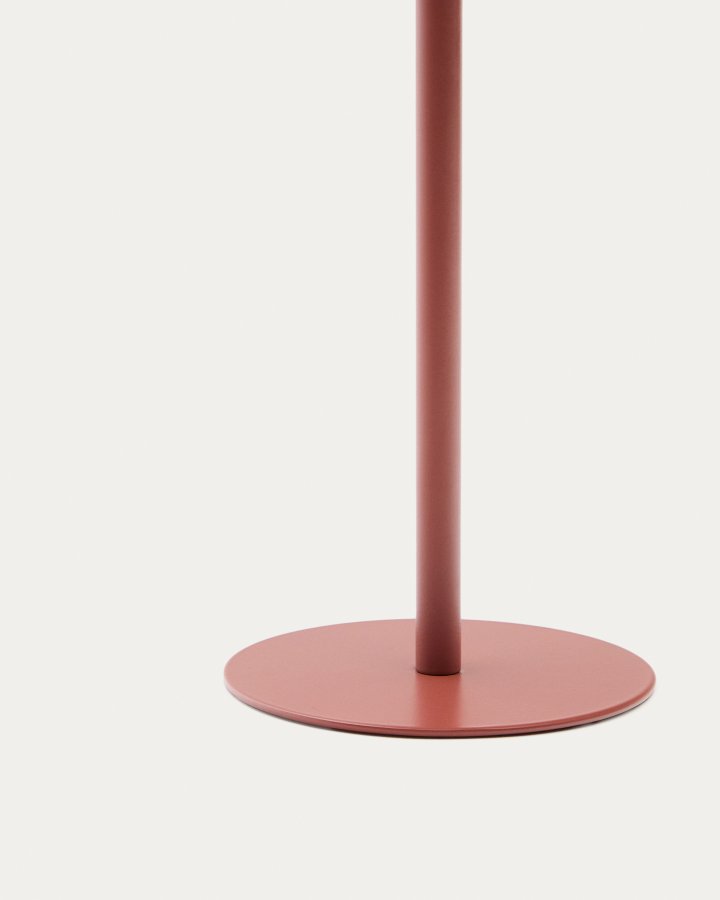 KAVE HOME Aldet udendrs solcelle bordlampe, brbar - terracotta tovsnor og aluminium