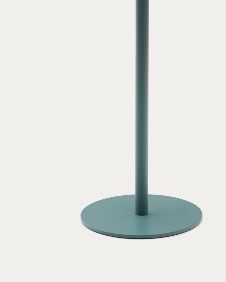 KAVE HOME Aldet udendrs solcelle bordlampe, brbar - turkis tovsnor og aluminium