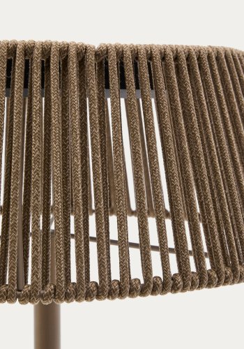 KAVE HOME Aldet udendrs solcelle gulvlampe, brbar - gr tovsnor og aluminium (46)