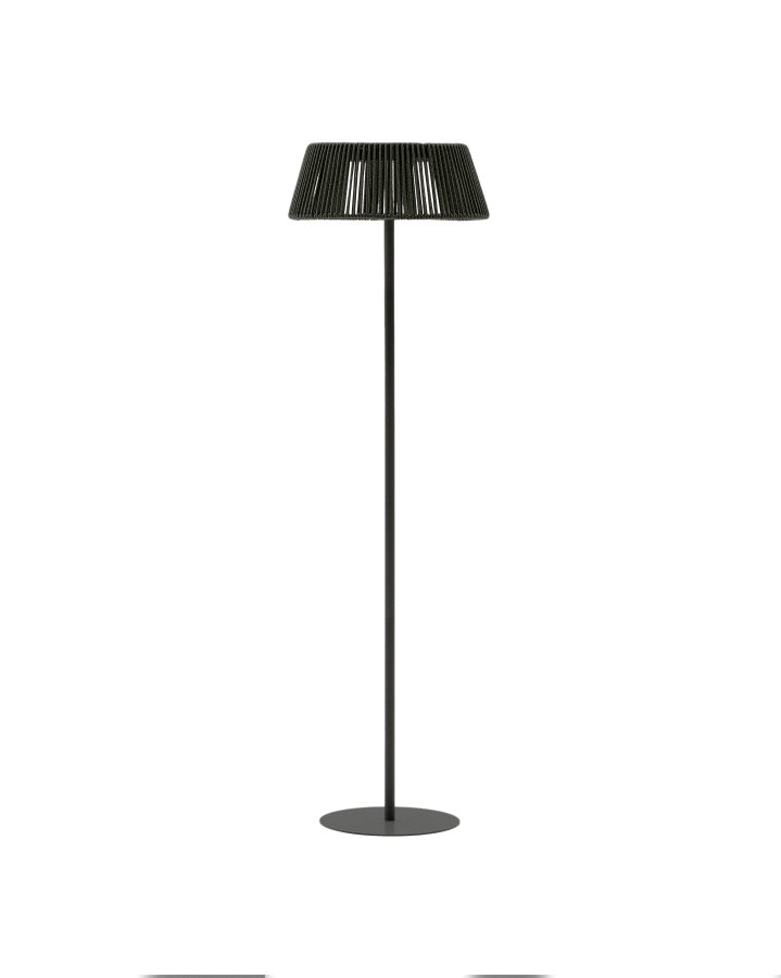 KAVE HOME Aldet udendrs solcelle gulvlampe, brbar - grn tovsnor og aluminium (46)
