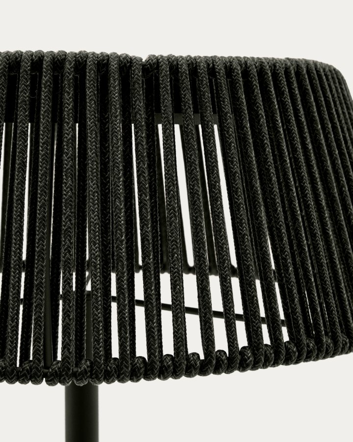 KAVE HOME Aldet udendrs solcelle gulvlampe, brbar - grn tovsnor og aluminium (46)