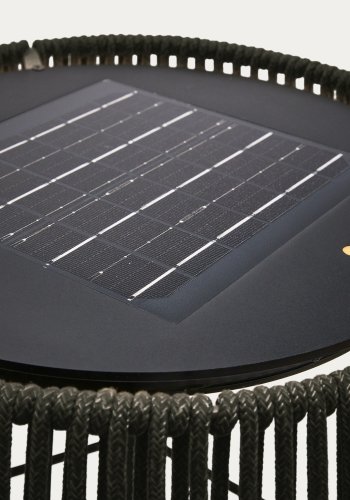 KAVE HOME Aldet udendrs solcelle gulvlampe, brbar - grn tovsnor og aluminium (46)