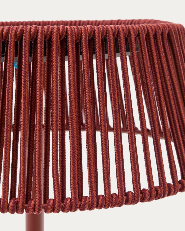 KAVE HOME Aldet udendrs solcelle gulvlampe, brbar - terracotta tovsnor og aluminium (46)