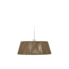 KAVE HOME Aldet udendrs loftslampeskrm - gr tovsnor og aluminium (46)