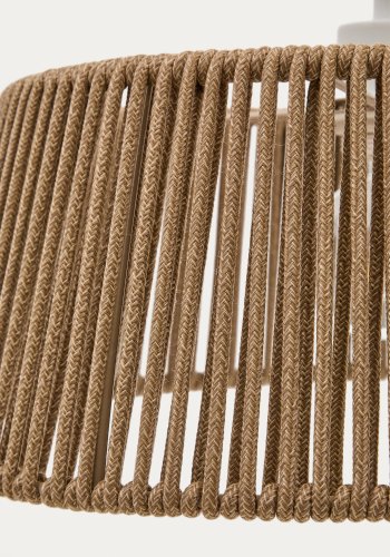 KAVE HOME Aldet udendrs loftslampeskrm - gr tovsnor og aluminium (46)