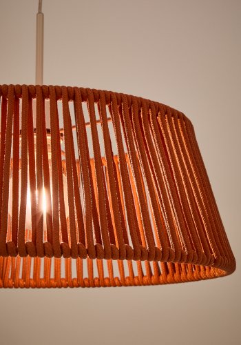 KAVE HOME Aldet udendrs loftslampeskrm - terracotta tovsnor og aluminium (46)