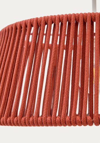 KAVE HOME Aldet udendrs loftslampeskrm - terracotta tovsnor og aluminium (46)