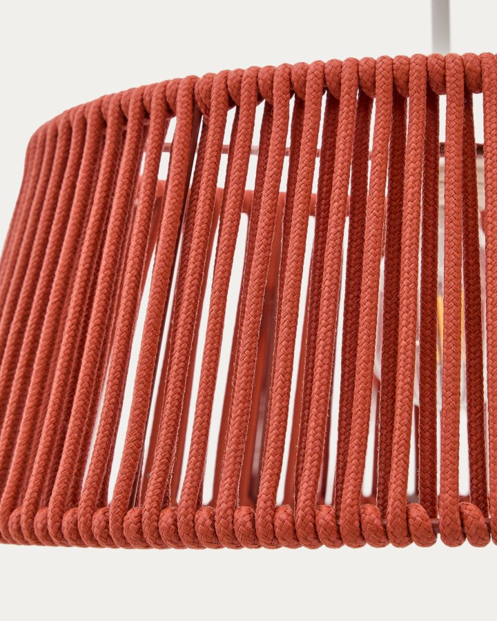 KAVE HOME Aldet udendrs loftslampeskrm - terracotta tovsnor og aluminium (46)