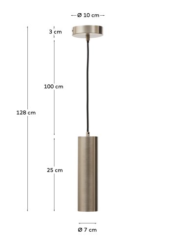 KAVE HOME Andia loftlampe - brstet slv aluminium