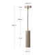KAVE HOME Andia loftlampe - brstet slv aluminium