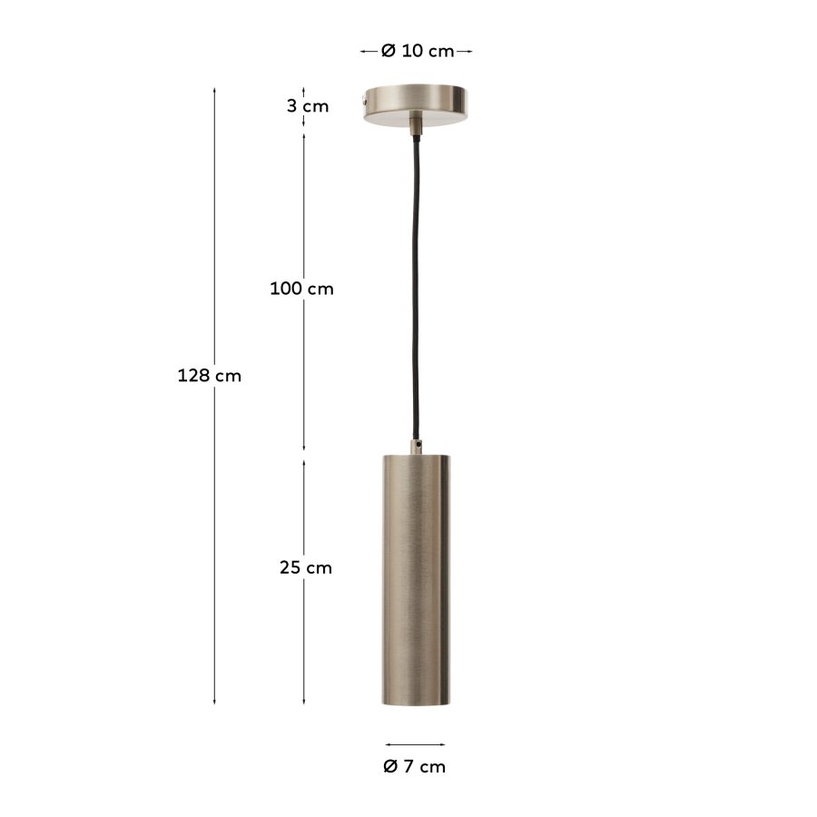 KAVE HOME Andia loftlampe - brstet slv aluminium