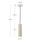 KAVE HOME Andia loftlampe - beige aluminium