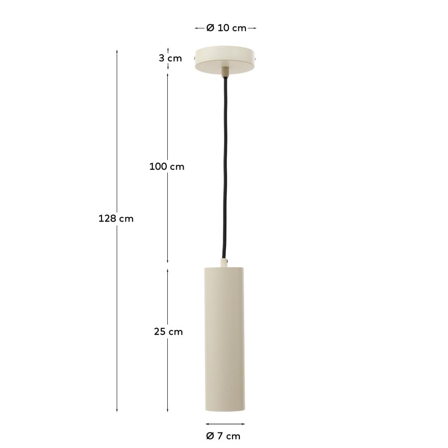 KAVE HOME Andia loftlampe - beige aluminium