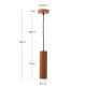 KAVE HOME Andia loftslampe i aluminium med terracotta malet finish