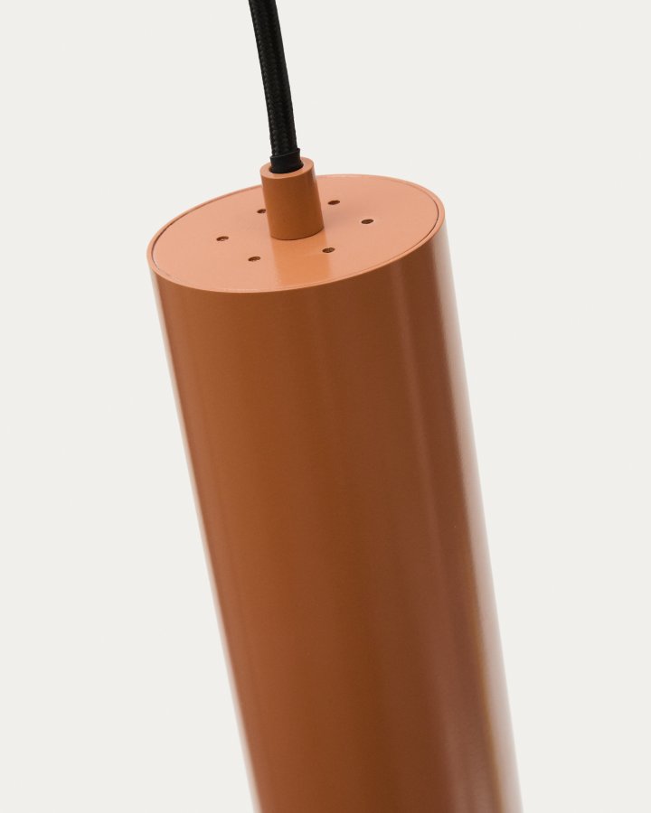 KAVE HOME Andia loftslampe i aluminium med terracotta malet finish