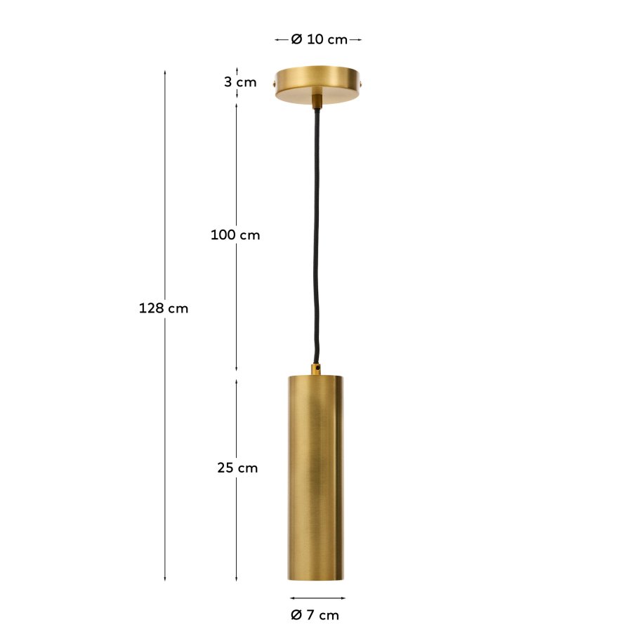 KAVE HOME Andia loftlampe - guld aluminium