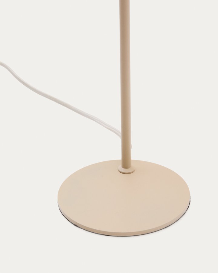 KAVE HOME Manie skrivebordslampe i metal med beige struktureret finish
