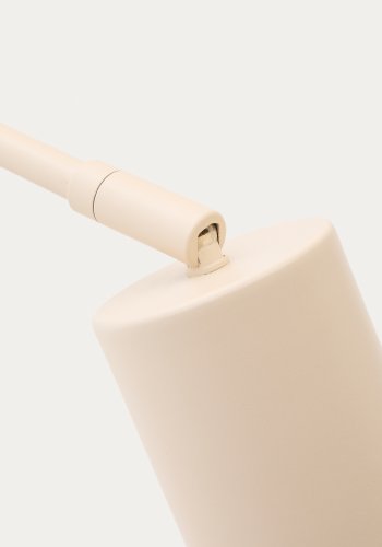 KAVE HOME Manie skrivebordslampe i metal med beige struktureret finish