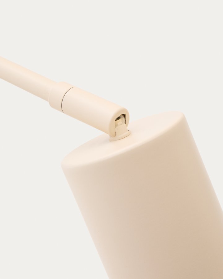 KAVE HOME Manie skrivebordslampe i metal med beige struktureret finish