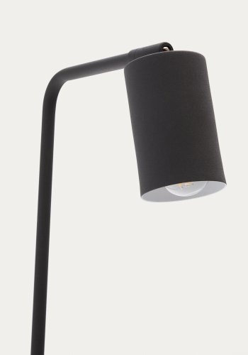 KAVE HOME Manie gulvlampe i metal med sort stbejernseffekt finish