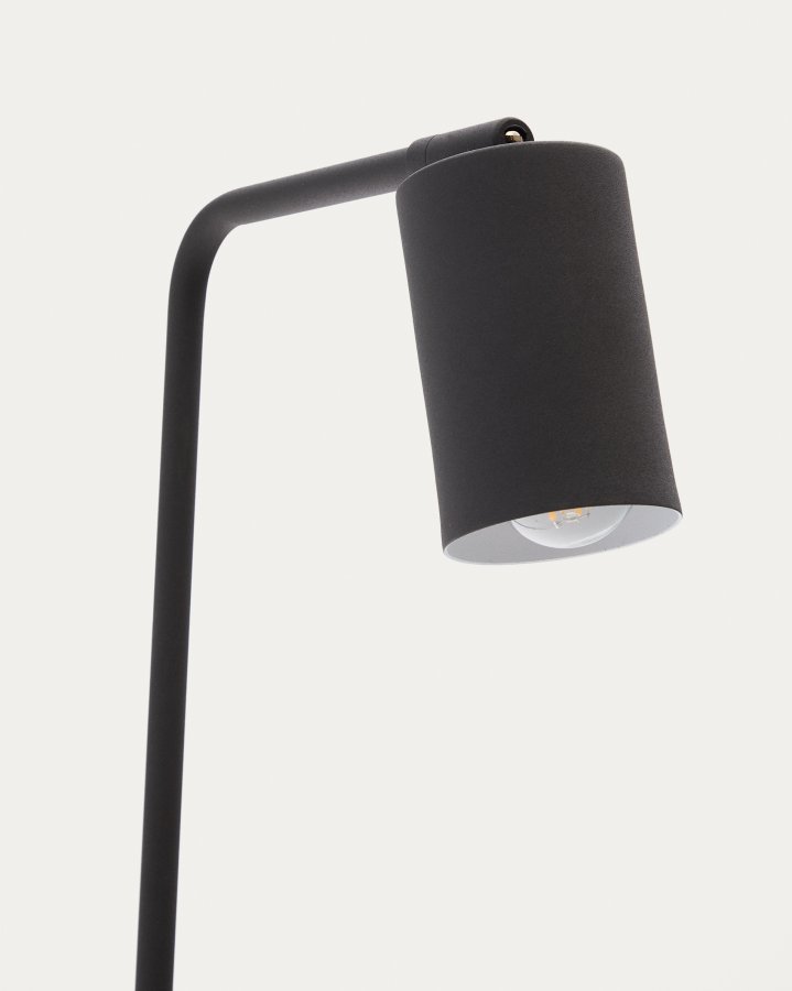 KAVE HOME Manie gulvlampe i metal med sort stbejernseffekt finish