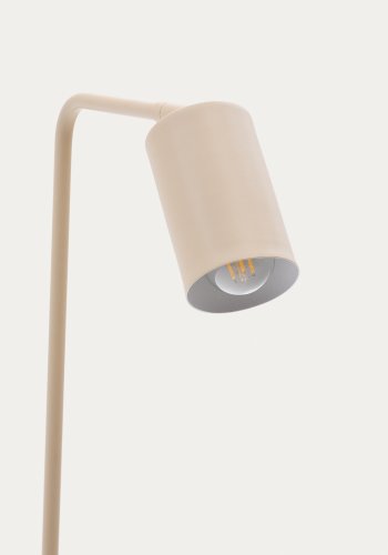 KAVE HOME Manie gulvlampe i metal med beige struktureret finish
