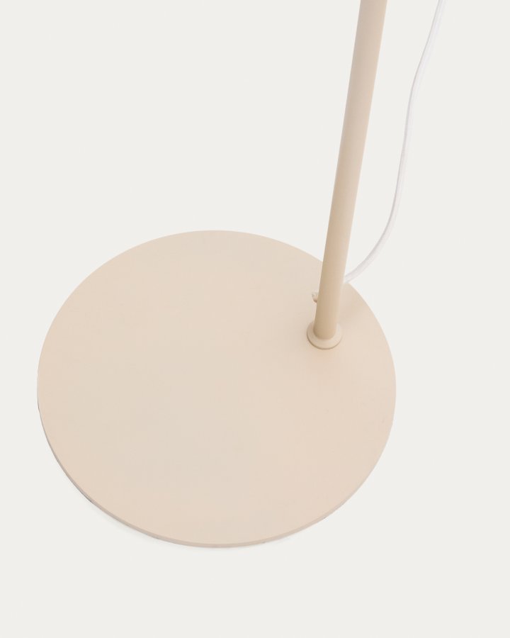 KAVE HOME Manie gulvlampe i metal med beige struktureret finish
