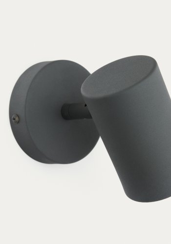 KAVE HOME Manie vgmonteret metallampe med sort stbejernseffekt finish