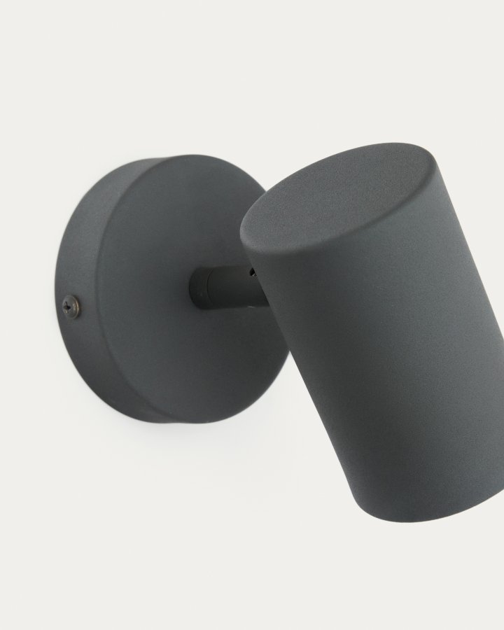 KAVE HOME Manie vgmonteret metallampe med sort stbejernseffekt finish