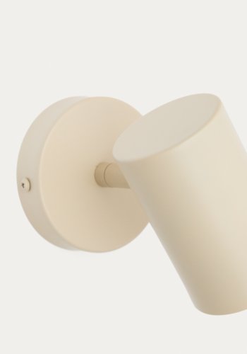 KAVE HOME Manie vgmonteret metallampe med beige struktureret finish