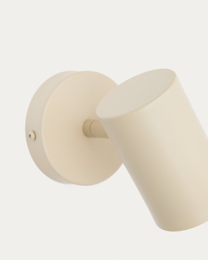 KAVE HOME Manie vgmonteret metallampe med beige struktureret finish