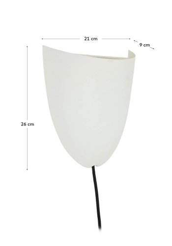 KAVE HOME Nibla vgmonteret lysarmatur i hvidt lereffektmetal