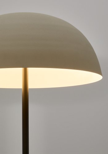 KAVE HOME Nibla sort metal gulvlampe med hvid ler-effekt skrm