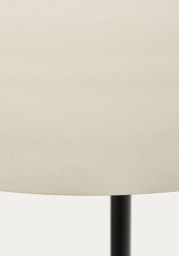 KAVE HOME Nibla sort metal gulvlampe med hvid ler-effekt skrm