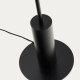 KAVE HOME Nibla sort metal gulvlampe med hvid ler-effekt skrm