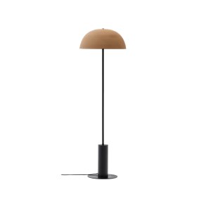 KAVE HOME Nibla gulvlampe i sort metal med skrm i terracottaeffekt