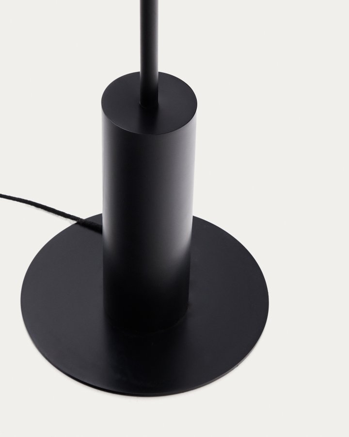 KAVE HOME Nibla gulvlampe i sort metal med skrm i terracottaeffekt