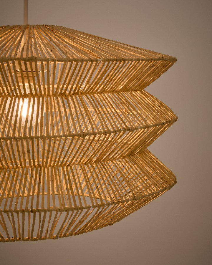 KAVE HOME Dakit loftslampeskrm i X med lys finish 60 x 40cm