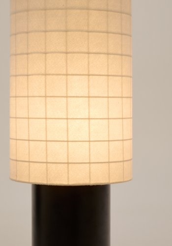 KAVE HOME Dulan gulvlampe i sort metal med bomuldsskrm