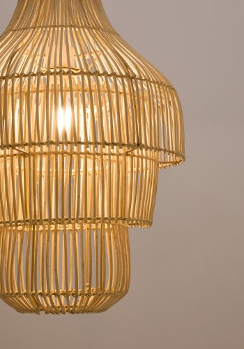 KAVE HOME Janoa loftslampeskrm i rattan med let finish 38cm