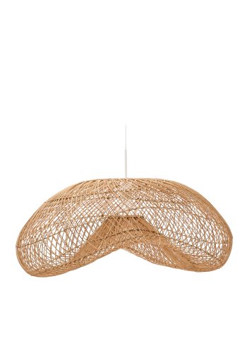 KAVE HOME Isora loftlampeskrm i rattan med naturlig finish 81 x 56 cm