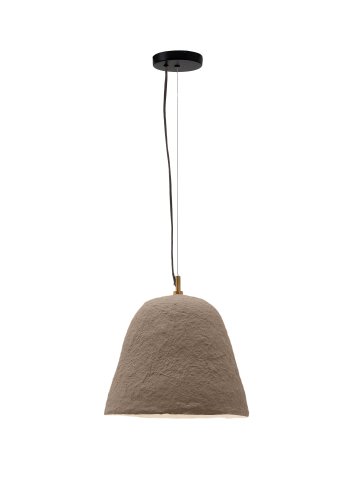 KAVE HOME Lisora loftslampe i brun papmaché Ã˜25cm