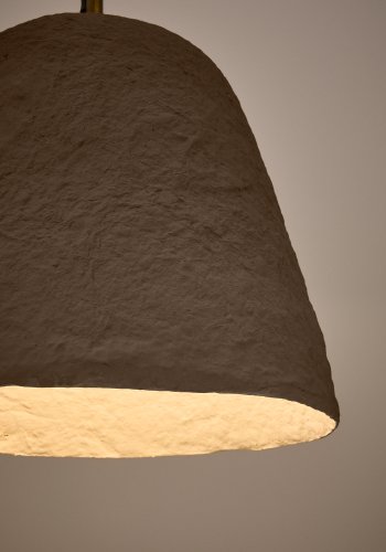 KAVE HOME Lisora loftslampe i brun papmaché Ã˜25cm