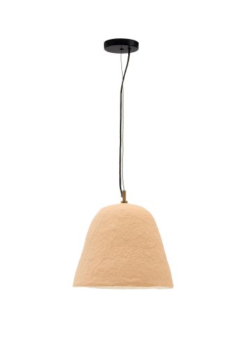 KAVE HOME Lisora loftslampe i beige papmaché Ã˜25cm